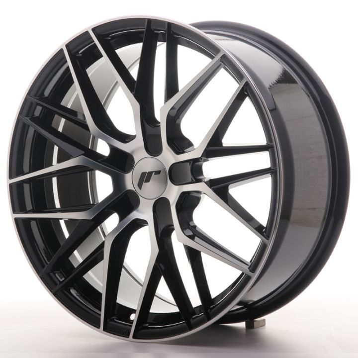 Japan Racing Wheels - JR-28 Glossy Black Machined (19x8.5 inch)