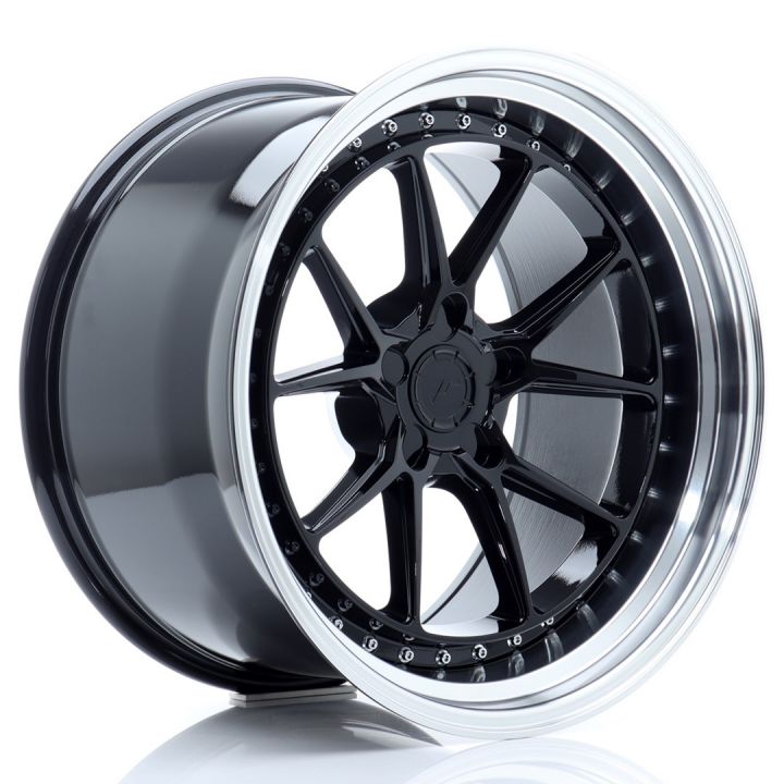 Japan Racing Wheels - JR-39 Glossy Black Machined (18x10.5 Zoll)