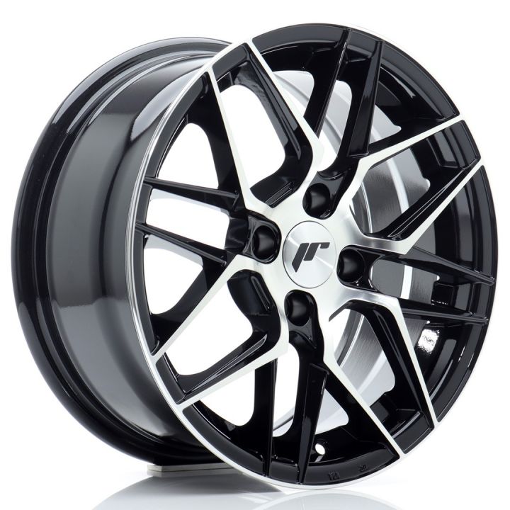 Japan Racing Wheels - JR-28 Glossy Black Machined Face (15x7 Zoll)